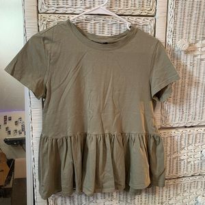 Forever21 olive green top - S